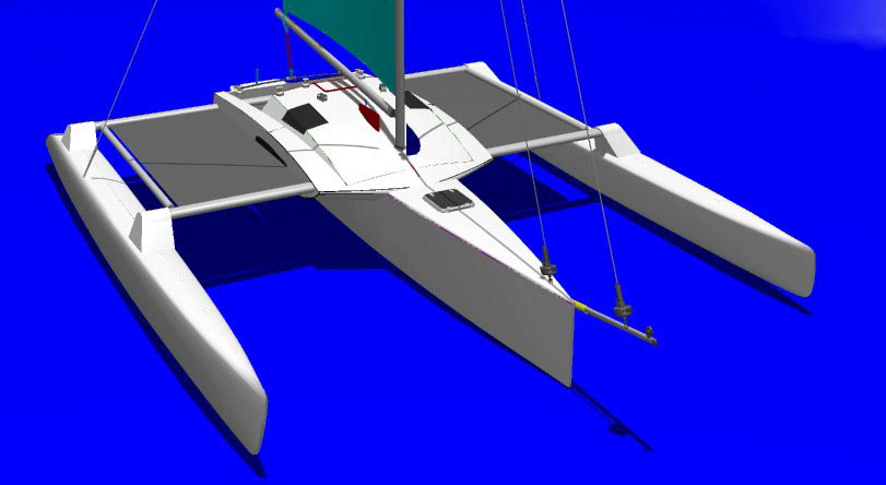 Kurt Hughes Multihull Design Catamarans And Trimarans For Cruising And Charter 26 Trailerable Trimaran