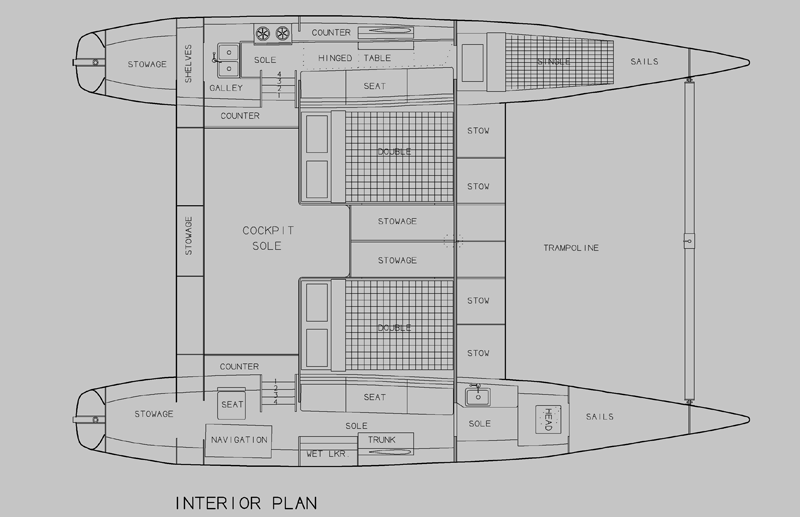 cruising catamaran plans